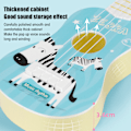 Miniatyrbild 8 av 8: Ukulele Gitarr Leksaker Plast Ukuleles Musikinstrument Leksak med 4 Strängar för BarnBlå