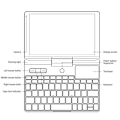 Miniatyrbild 8 av 8: Micro PC Laptop LPDDR 8GB RAM 512GB SSD 2.4G 5G 1920x1200 för Pentium N6000 Processor 8in Bärbar Laptop 110‑240V EU-kontakt