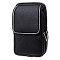 Miniatyrbillede 1 af 5: Vertikal PU læder mobiltelefon Fanny pack herre slid bælte multi-funktion mobiltelefon taske