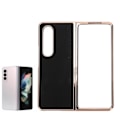 Miniatyrbild 1 av 8: Fällbar telefonfodral för Samsung Galaxy Z Fold 4 Nano Galvaniserat läder Stjärnmönster Anti Scratch Telefonskyddsfodral Svart