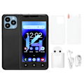 Miniatyrbillede 1 af 5: Låst op Smartphone 3G 5.0 tommer HD-skærm Ansigtsgenkendelse 4GB RAM 32GB ROM Dual Card Dual Standby Mobiltelefon til Android 10 100V til 240V Sort