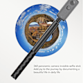 Miniatyrbilde 7 av 8: 1,1 m usynlig selfiepinne i aluminiumlegering, 5-delt selfiepinne for Insta360 X3 ONE RS GO 2 ONE X2 Series actionkameraer