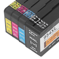 Miniatyrbillede 5 af 8: Printerpatroner med flydende blæk, smart chip, praktisk BK C M Y blækpatron til OfficeJet Pro 8210