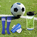 Miniatyrbild 4 av 5: 2 set fotbollsskydd Fotbollsstrumpor Ungdom Barn Vadskydd Shin Pads för flickor Pojkar Tonåringar