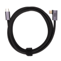 Pikkukuva 1 / 5: Type C - Type C -kyynärpäädatakaapeli 100 W:n pikalataus, kulutusta kestävä kullattu pistoke ja USB-kaapeli kannettaville tietokoneille