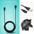 Miniatyrbillede 2 af 5: Sort 1m/3,3ft datakabel udskiftning USB opladerkabel til Garmin fenix5 5S 5X，forerunner935