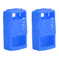 Miniatyrbillede 4 af 5: 2 stk. Mini Walkie Talkie Silikone Beskyttende Blød Cover TwoWay Radio Beskytter til Baofeng UV5R (Blå)
