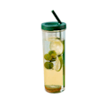 Miniatyrbillede 1 af 5: 700 ml halm kop transparent plast vandflaske med halm port