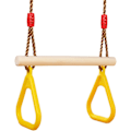 Miniatyrbild 4 av 8: Gymnastikringar, material av industriell styrka för Ninja Warrior-tillbehör, gungstång med automatiska karbinhakar för inomhuslekplats