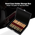 Miniatyrbillede 7 af 8: Træ   PU læder cover Reed sagsbeholder opbevaringsboks til 10 stk Oboe rør #1