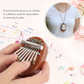 Miniatyrbillede 7 af 8: 8 Tone Kalimba Tommelfingerklaver C Nøgle Mini Bærbar Mahogni Musikinstrument Legetøj Gave Oval