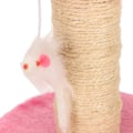 Miniatyrbillede 3 af 8: Interaktiv blød plys 2 lag sisal reb kradsetræ til indendørs katte killinger pink