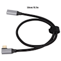 Pikkukuva 4 / 8: 4K 100W PD 5A Oikea kulma taivutus 90 astetta Gen 2 USB3.1 Type C uros naaras jatkojohto 50cm