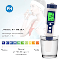 Miniatyrbild 5 av 5: Digital PH-mätare, Multifunktionstest för Dricksvatten, Pooler, Akvarier, Hydroponik med Automatisk Temperaturkompensation (Fickformat)