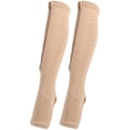 Miniatyrbild 5 av 5: 1 par dragkedja midcalf längd strumpa kompressionsstrumpor smala leggings stretch strumpor öppen tå (dragkedja strumpor (hudfärg brons botten) L/XL)