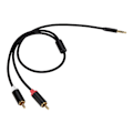 Miniatyrbillede 1 af 5: 3,5 mm lydkabel stik til 2RCA forgyldt mikrofonkabel til mobiltelefon notesbog MP3 (0,5 m)