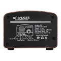 Miniatyrbild 3 av 5: Bärbar retro Bluetooth-högtalare i trä, skrivbordsradio med FM, basstereo, mikrofon, USB-minneskortstöd