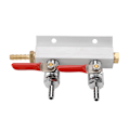Miniatyrbillede 1 af 5: Muti-vejs Home CO2 Air Gas Manifold Distribution Splitter Øl 2-vejs