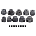 Miniatyrbilde 2 av 5: 10 stk/sett 16T-25T 7075 48P Stål RC Bilmotor Gear Pinion for 1/8 1/10 Børsteløs Motor