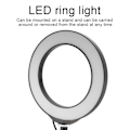 Pikkukuva 3 / 8: PULUZ PKT3036 LED-rengasvalo puhelimeen, live-lähetykseen, kolmijalalla, kaksoispuhelintelineellä