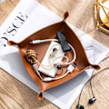 Miniatyrbillede 4 af 5: 4 stk. læder opbevaringsboks