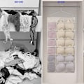 Miniatyrbillede 4 af 5: Dobbeltsidet hængende arrangør undertøj-underbukser garderobe opbevaring roterende bøjle opbevaringspose til bh undertøj smykker slips kosmetik