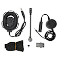 Miniatyrbillede 1 af 5: 3,5 mm Walkie Talkie Headset med støjreduktion Justerbar mikrofon 2-vejs radiohovedtelefon med vandtæt PTT-adapter