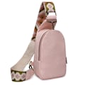 Miniatyrbild 3 av 5: PU Läder Crossbody Sling Bag för Kvinnor Flerfunktionell Bröstväska Utomhus Vandring Resedagryggsäck