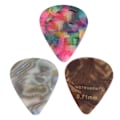 Miniatyrbild 5 av 8: 100 st gitarrplektrum Universal Musical Instrument Parts Tillbehör Färgglada 0,71 mm