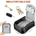 Miniatyrbild 3 av 5: Robust nyckellåda i aluminiumlegering, återställningsbar kod, väderbeständig låda för väggmontering utomhus, hög säkerhetskombination med praktisk kod