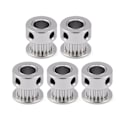 Miniatyrbilde 1 av 5: 5 stk 2GT 20T aluminiumslegering gir synkron tannhjul reimskive for 3D-skriver 8mm
