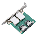 Miniatyrbillede 3 af 5: Dual Mini SAS 36P-26P SFF8087 til SFF-8088 Server Adapter Board 8088-8087 Konverter PCI Bracket