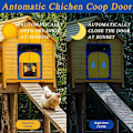 Miniatyrbild 3 av 5: Chicken Guardian, Soldriven Automatisk Hönshusdörr med Timer & Ljussensor Programmerbar LCD-Display, Säker Anti-Klämfunktion Anpassningsbar Aluminium