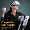 Pikkukuva 2 / 5: 5 metrin datakaapeli, yhteensopiva Oculus Quest 2 -linkkikaapelin VR-lasien kanssa, kaikki yhdessä -laite, kyynärpäädatakaapeli kuulokkeille ja pelipc:lle