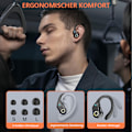 Miniatyrbild 6 av 7: Sport Hörlurar, Hi-Fi Ljudkvalitet Bluetooth 5.3 Trådlöst Laddningsfodral Digital Display För Intensiva Träningspass, 60H Speltid, Djup Bas Over-Ear