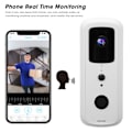 Miniatyrbild 6 av 8: Smart trådlös WIFI videodörrklocka 1080P APP fjärrkontroll intercom nattvision vit 90‑260VEU-kontakt