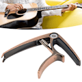 Miniatyrbild 1 av 8: 6-strängad akustisk capo med hög styrka i metall, universell capo för elgitarr för prestanda, röd koppar