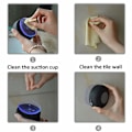 Miniatyrbild 5 av 7: Dedikerad Bluetooth-högtalare med sugkopp, ergonomisk design med kontrollknappar och inbyggd mikrofon, vattentålig för lämplig utomhusbruk,