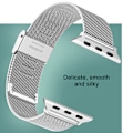 Miniatyrbild 5 av 5: Kompatibel för Apple Watch Band 38-40mm /42-44mm, Rostfritt stål Loop Spänne Metallrem Armband Loop Replacement Band för Iwatch Series 4, Series