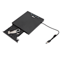 Pikkukuva 3 / 5: Ulkoinen DVD-asema sisäänrakennetulla Type C -kaapelilla 4 USB3.0-liitäntää Musta ABS-materiaali Kannettava CD-kirjoitin OS X -järjestelmälle