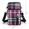 Pikkukuva 2 / 5: Pieni ruudullinen crossbody-lompakkopuhelinlaukku naisille, pieni crossbody-laukku, matkapuhelimen olkalaukku, minilompakko olkahihnalla