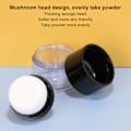 Miniatyrbillede 6 af 8: Løs pudder tom boks mini bærbar tom makeup pudder beholder med floknings puff (svampeform)