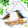 Miniatyrbild 5 av 5: Ekorrsäker Fönsterfågelmatare, Enkel Montering på Glas Eller Släta Ytor, Transparent Design, Bekväm & Säker, Livstidsgaranti