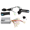 Miniatyrbilde 1 av 5: 36V 1000W Elektrisk sykkel børstet hastighetsbokskontroller gassgrepsett for 7/8in styre