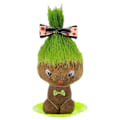 Miniatyrbilde 3 av 5: Gresshode Dukke Gro Bag Potter Mini Bonsai Hode Gress Dukke Kontor Hage Dekorasjon Rekvisita