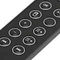 Pikkukuva 4 / 8: Kaiutinvaihdon kaukosäädin estää liukumisen Yksinkertainen kaukosäädin soundbar-järjestelmälle ja stereokaiuttimille