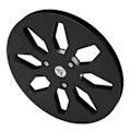 Miniatyrbilde 4 av 8: 1/4 7 Tom Tom Spole Tomt Aluminium Legering 8 Hull Universal Åpning Maskin Del Lyd Tape Tom Spole Svart