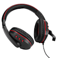 Miniatyrbild 4 av 5: Headset för datorspel med huvudmontering, hög prestanda för PS4 (svart röd)