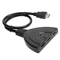 Miniatyrbild 1 av 5: 3 ingångar 1 utgång HD Multimedia Interface-omvandlare 4K Switch Hub Box Splitter med kabel