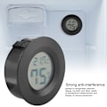 Miniatyrbilde 5 av 5: Mini digital LCD-termometer, rund form, temperatur for innendørs reptilkjæledyr (svart)